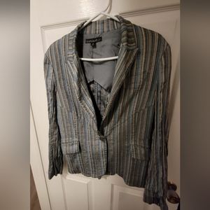 Lafayette 148 Vintage Turquoise-Gold Blazer, size 12